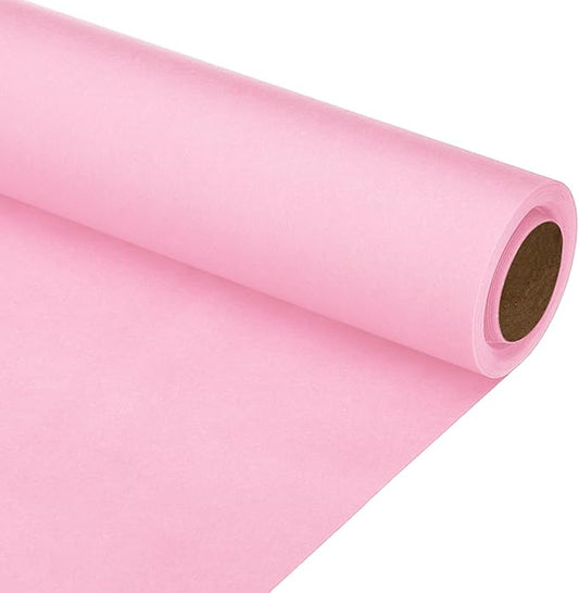 PATIKIL Wrapping Paper, 15"x315"(26') Bulletin Board Paper Roll Kraft Paper Roll Construction 80GSM for Shipping Packing Gift Wrapping Craft Flower Bouquet Christmas, Pink