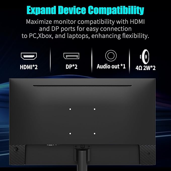 Viewedge 27 inch Gaming Monitor 240 Hz 1ms FHD 1920x1080 Computer Monitor, 110% sRGB HDR10 HDMI x 2 & DP x 2 Port, Built-in Speakers, Support Freesync and Wall Mount