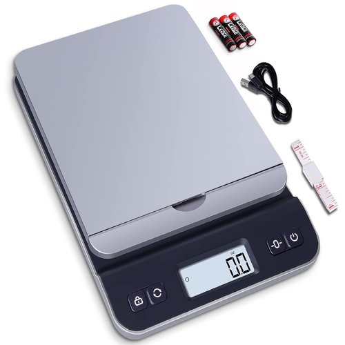 QP Shipping Scale - 86lb High Accuracy Digital Postal Scale with Backlit LCD Display & Hold Function