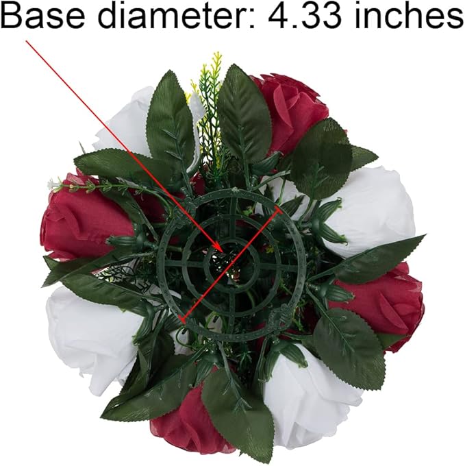 Flower Centerpieces for Wedding Tables: Wedding Table Decorations Burgundy & White Flower Balls Centerpieces for Engagement Cerebration Party Center Pieces 6 Packs