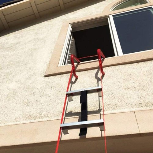 Hausse Retractable Fire Escape Ladder - 25 Feet for 3-Story Buildings | Safety & Convenience
