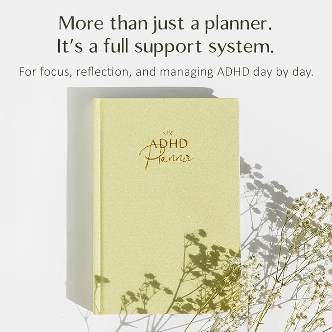 The ADHD Planner for Adults - Undated Daily & Weekly ADHD Journal for Disorganized People, 90 Days - Habit Tracker, Record Emotions & Mood - Academic Goals - Structure & Focus for Adults Brains