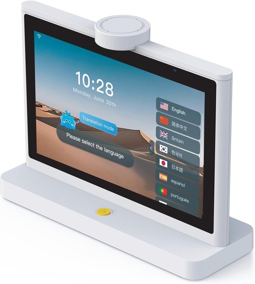 Skiennix 10-Inch Dual Screen Translator - 120 Languages, Touchscreen Device for Meetings & Hotels