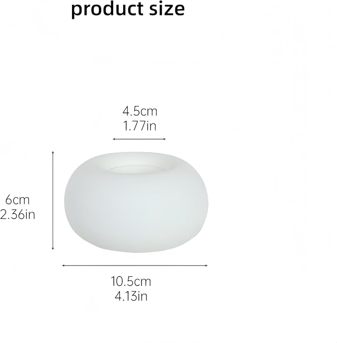 Nordic Minimalist White Ceramic Candle Holder - Round Modern Tealight Holder, Elegant Dinner Table Centerpiece Decor for Living Room, Bedroom, Wedding, Bathroom (4.1x2.4 Inch) (White)