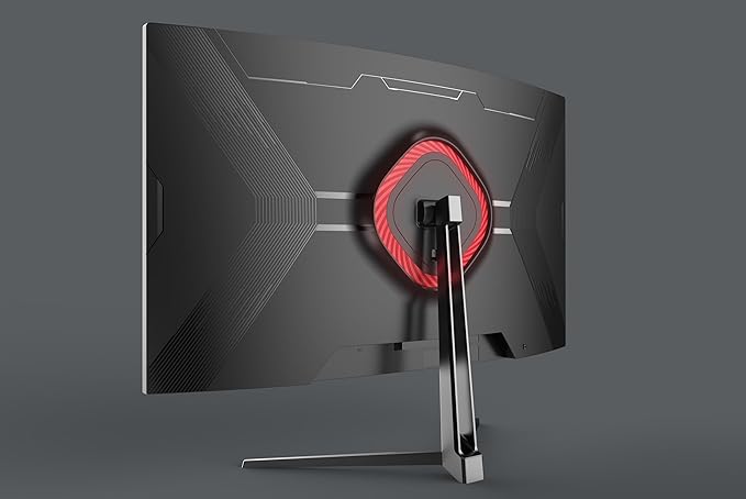 ZZA 32" Curved Gaming Monitor, 4K UHD (3840 x 2160) VA Display, 1500R Immersion, 144Hz/160Hz Refresh Rate, Advanced Computer Screen, Supports AMD FreeSync Premium, 120% sRGB Color Gamut,HDMI 2.1/DP1.4