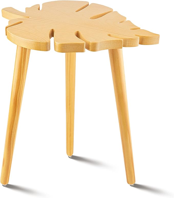 Plant Stool Stand for Indoor Use, Pine Wood Monstera Pot Holder, Decorative Corner Flower Table for Living Room, Tall Tripod Planter Rack for Home Office Patio Bedroom