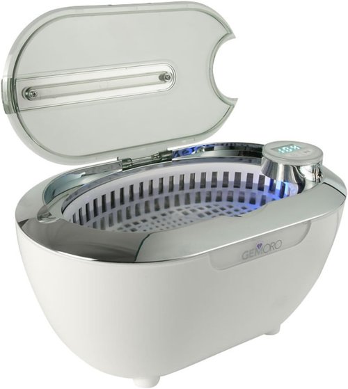 GemOro LUXESPA | Ultrasonic Jewelry & Eyeglass Cleaner - 5 Programmable Timed Cycles for Rings, Watches, Glasses & More