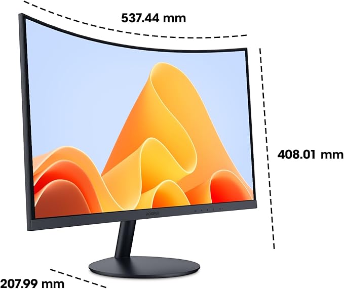 KOORUI 24 inch Curved Monitor, Full HD 1080P Curved Computer Monitor, 100Hz 1500R PC Screen, TÜV Rheinland Certified, HDMI VGA, Tilt Adjustment, LCD Display, Eye Care, Black 24N5CA