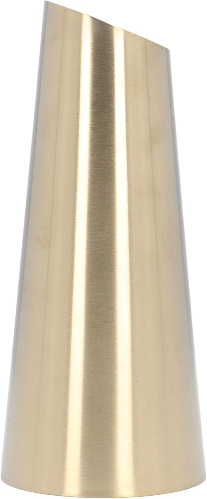 Tall Vase for Flowers, Gold Vase 304 Stainless Steel Conic Shape Narrow Mouth Simple Modern Style Desk Vase for Fireplace Bedroom Kitchen Living Room Centerpieces Office Desk, 7.80in