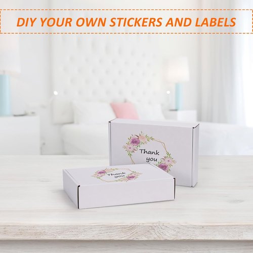 HORLIMER Shipping Boxes - Set of 30 White Corrugated Cardboard Mailer Boxes for Small Business Packing