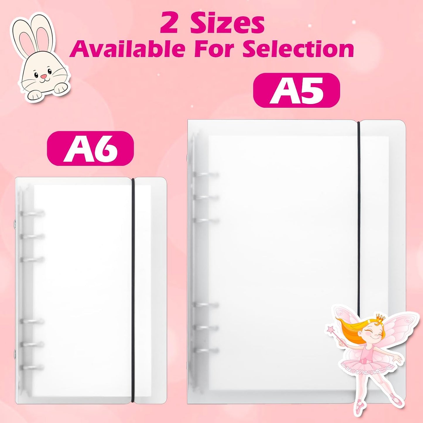 SUNEZLGO A5 Reusable Sticker Album - 100 Sheets Collecting Book with Pockets for Easy Organization