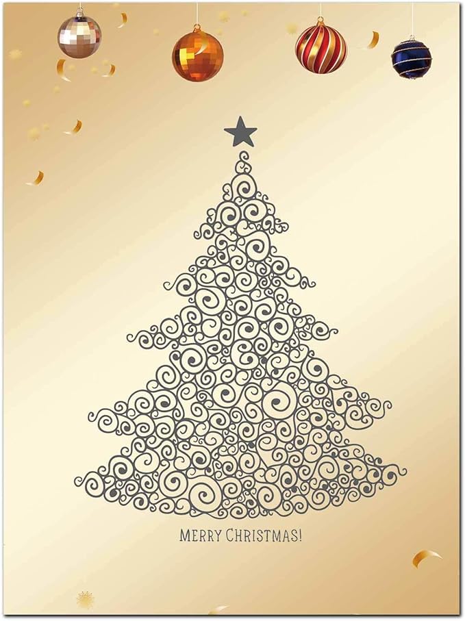 DUGUTUL Premium Festive Christmas Stationery Set Spread Holiday Joy, 48 Sheets, 8.5 x 11 Inches, 100gsm, Perfect for Personalized Gifts and Add Holiday Magic to Your Messages (G)