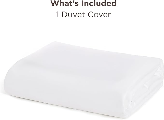 Bedsure Duvet Cover Queen Size - Only Includes 1 Duvet Cover (90"x90"), Hotel Luxury Soft Double Brushed All Season Bedding for Kids & Adults, Zipper Closure, NO Comforter, White
