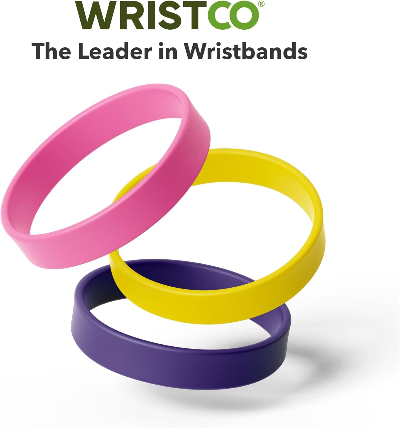 WristCo 12 Purple Silicone Wristbands - Durable Rubber Bracelets for Events & Fundraisers | Fast USA Shipping