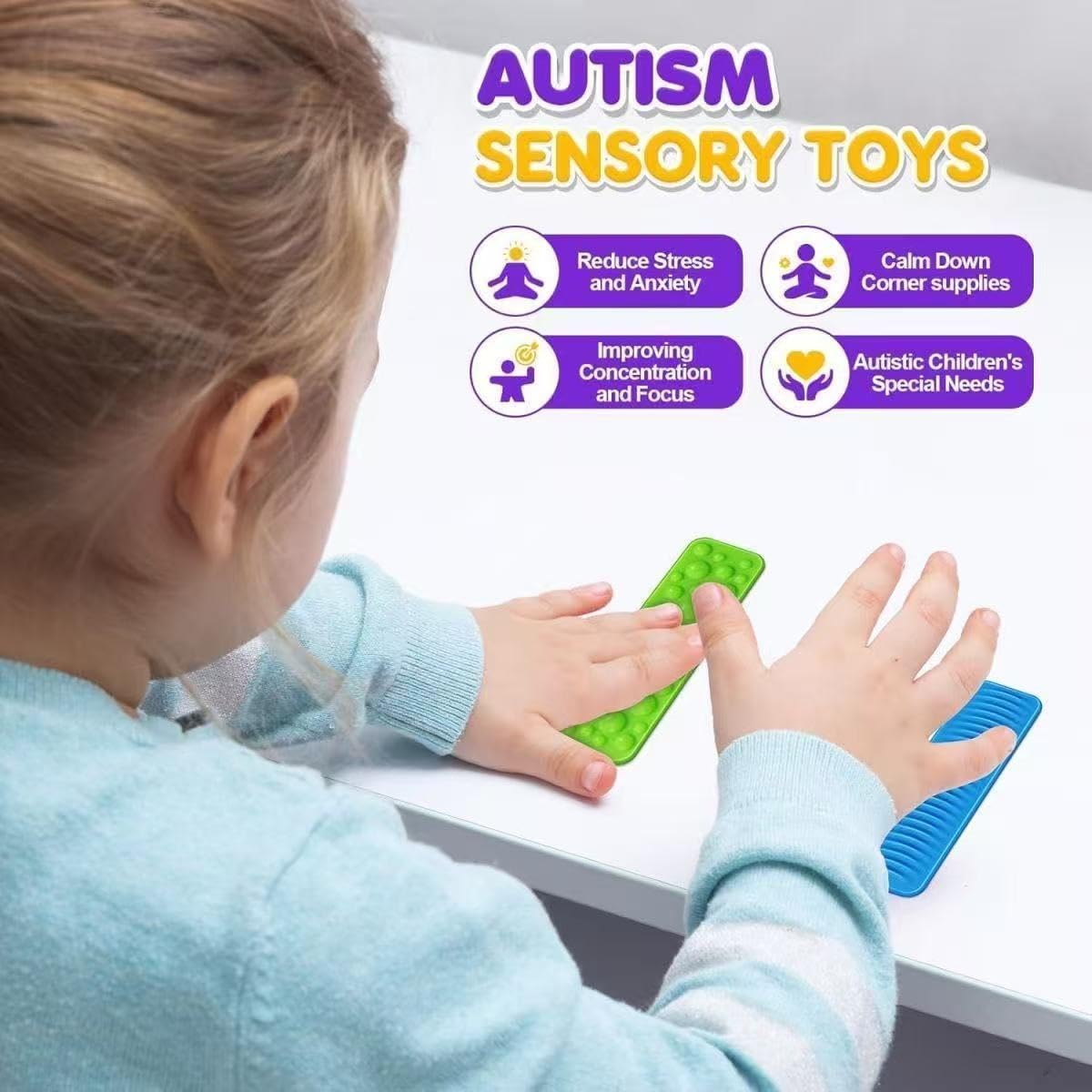 **Sensory Fidget Toys | 16-Pack Textured Suction Toys for Kids & Adults | Calming Relief for Autism & Anxiety**