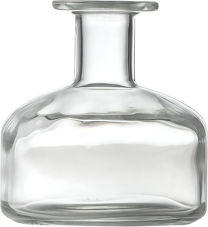 Clear Empty Glass Reed Diffuser Bottles,300ml Refillable Diffuser Bottle for Essential Oils,Aromatherapy Container for DIY Replacement Diffuser,Fragrance Decoration,Crafts Decor,Small Flower Vase