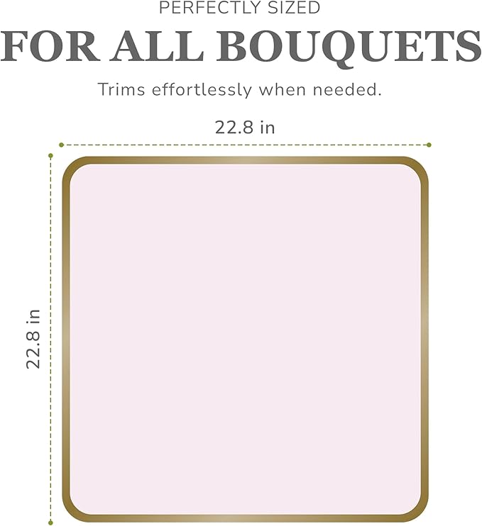the florist Supply 20 Sheets Premium Flower Wrapping Paper | Waterproof Flower Wrapping Paper for Bouquets | Double Sided Floral Bouquet Sheets | DIY Gifts Rocio Pink/Gold
