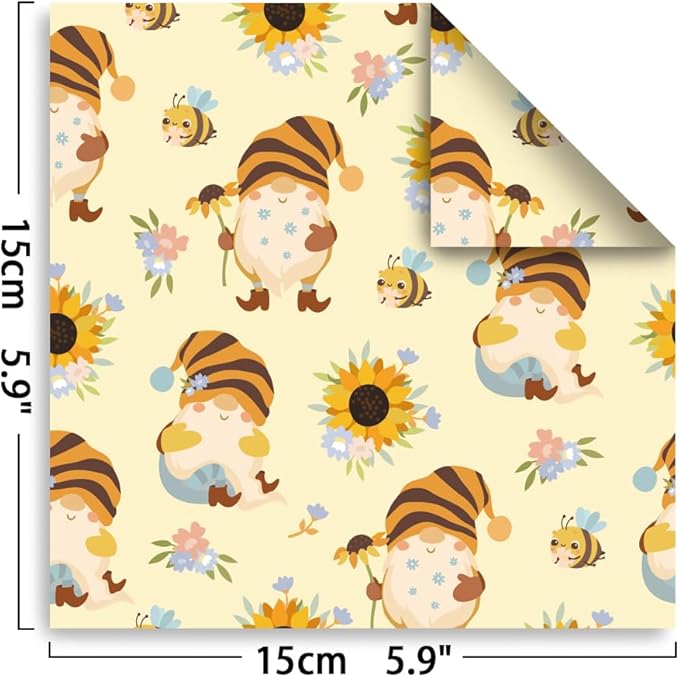 Origami Paper Kit Dobule Sided 100 Sheets 100 Colors 6 Inch Japanese Chiyo Square Easy Fold Arts Crafts DIY Handwork Origami Papers Animal Fur Bee