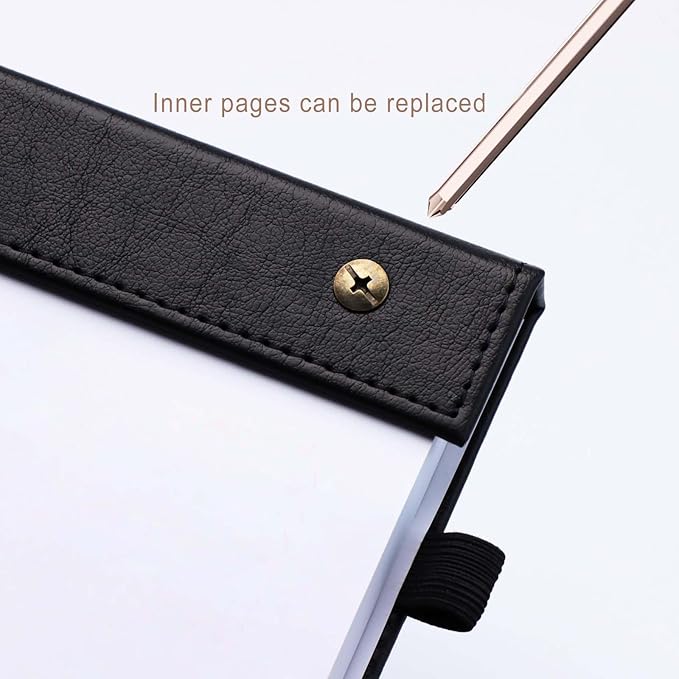 Mogoostry A5 Blank Planning Pads 5.9" x 8" Planner To Do List Memo Note Pads Screw Binding Writing Paperboard Notepad, 100 Sheets per Pack