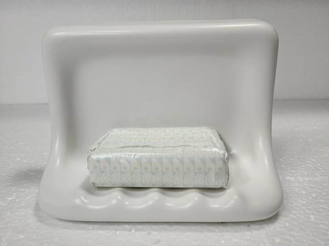 Bright White Matte Ceramic Soap Dish Tray Tile in Daltile Color 0790 Mid Century Modern Retro