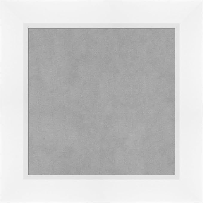 Amanti Art White Framed Magnetic Board 21x21 Small Vision Board for use with Magnets, 100% Metal Sheet to Display Items as Office Decor or for Home Organization in mudroom, Kitchen or Kids Room