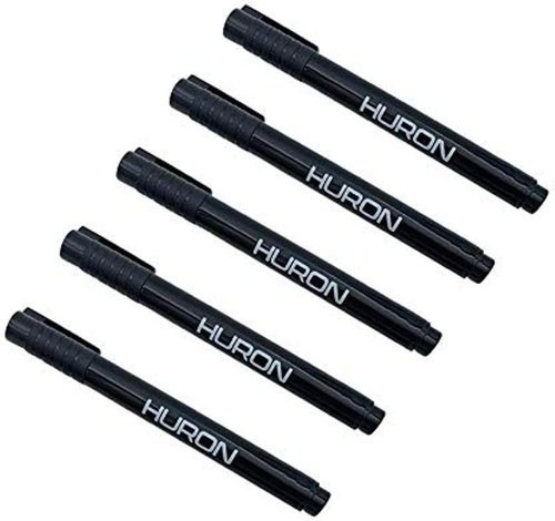 Huron Counterfeit Money Marker Detector Pen - Reliable Detection for All Denominations (5 Pack)