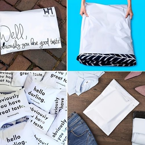 25PCS Colorful Gift Packaging - Waterproof Mail Bags | White 30x38+4cm for Secure Shipping
