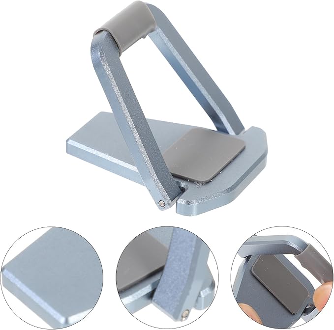 Mikikit Aluminum Laptop Riser Cooling Pad Stand for Notebook and Tablet Users, Portable Laptop Airflow Stand with Keyboard Kickstand, Gray Alloy Support for Work and Travel Random Color