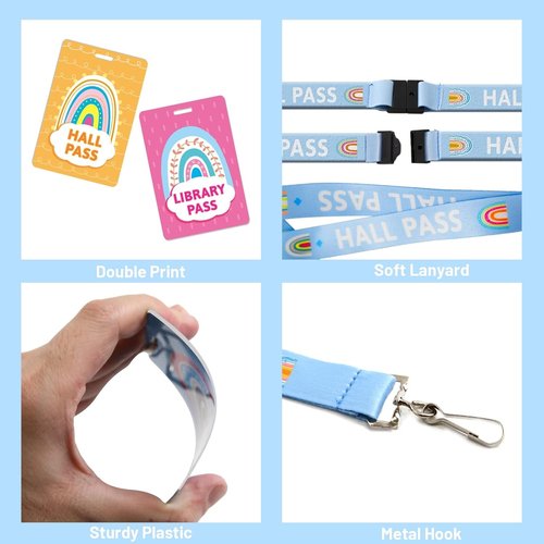 Ceiba Tree Boho Lanyards - Set of 6 with Breakaway Buckle for Students & Teachers | Office & Library Use