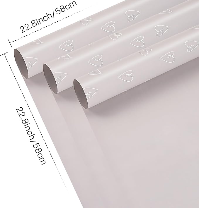WRAPAHOLIC 20 Sheets Flower Wrapping Paper - 22.8 x 22.8 inch Nude Love Design Water-Resistant Floral Bouquet Wrapping Paper, Florist Supplies Packaging for Wedding Birthday Gift DIY