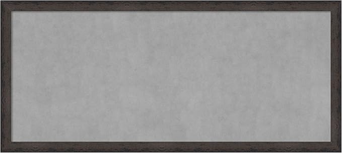 Amanti Art Black Framed Magnetic Board 23x51 Oversize Vision Board for use with Magnets, 100% Metal Sheet to Display Items as Office Decor or for Home Organization in mudroom, Kitchen or Kids Room