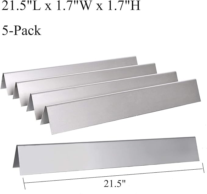 GasSaf 21.5 inch Flavorizer Bar and 27 inch Burner Tube Set Replacement for Weber Spirit E-210, S-200, S-210, E-210NG, Genesis Silver A, Spirit 500, Parts Kit Replace for Weber 7534 &7507