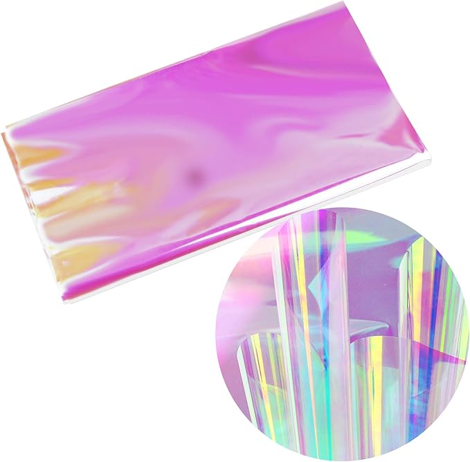 Bskifnn 20pcs Cellophane Wrap Paper Clear Rainbow Color for Birthday Mother's Day Valentine's Day Christmas Gift Candy Package Flower Wrapping 20.5" x23.6"