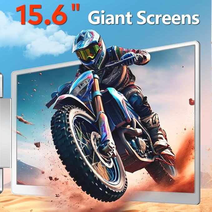15.6" Laptop Screen Extender for Triple Display - FHD 1080P Portable Monitor For Laptop - Compatible with MacOS/Windows/Android - USB C Detachable Plug & Play Extended Screen for 12-17" Laptops