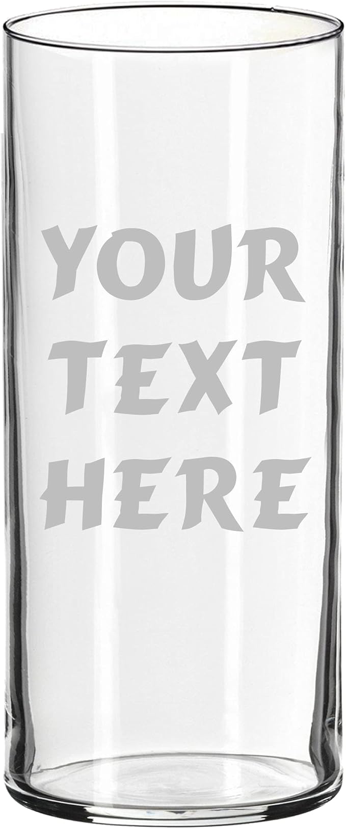 My Personal Memories Custom Etched Glass Flower Vase - Personalized with Your Text for Weddings, Valentine's, Mother's Day, Couples, Anniversaries, Birthdays, Gifts (Any Text Style)
