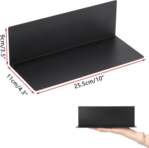 Kokone Magnetic Pegboard Shelves - 6 Pack Flat Display Shelves, 10x4.3 Inch Steel Trays for Organizing Craft Rooms & Workshops