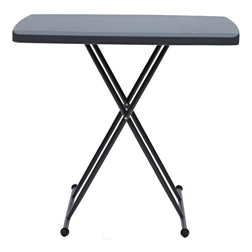 Iceberg Folding Camping Table - Heavy Duty Utility Design with Adjustable Height | Charcoal, 19.5” L x 30” W x 28” H