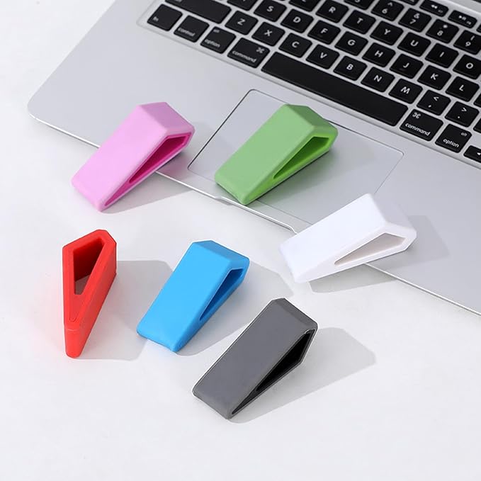 Ywmsfl 2Pcs Lightweight Portable Laptop Stand Small Cooling Slip Silicone Tilting Pad Small Tablet Ergonomic Stand for Typing