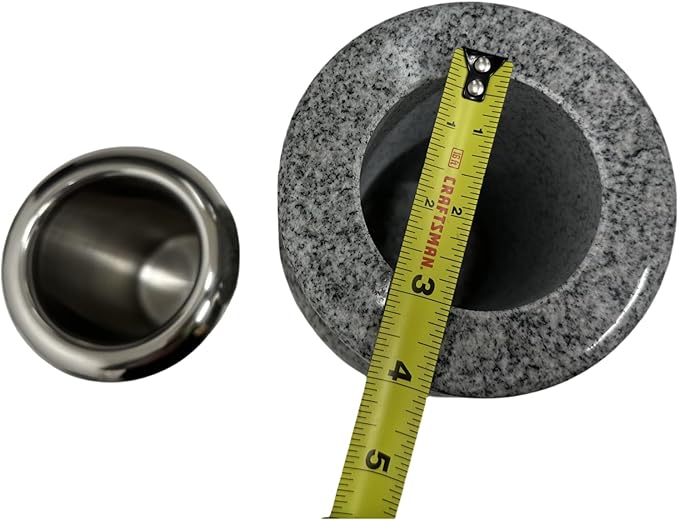 Memorial Cemetery Flower Vase - Real Granite (Grey Granite), with Stainless Steel Inner, Grave Marker, Decorations for Gravesite, Headstone Flowers Holder, Garden Lawn & Yard (5.5x5.5x9)