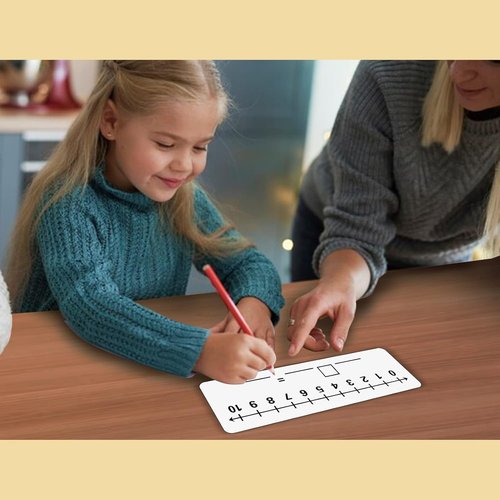 Dry Erase Number Line Board by [Brand Name] - Double-Sided Math Tool for Students | Durable 12 x 4 Inch, 0-10 & 0-20
