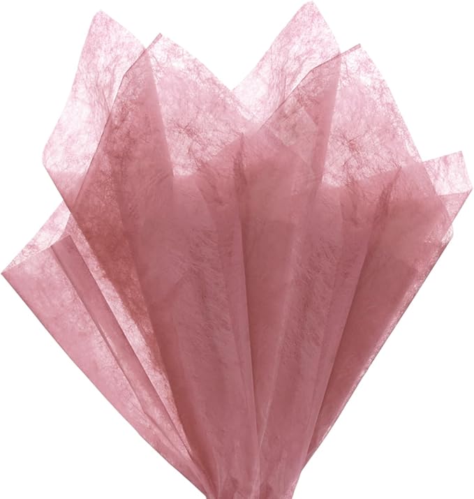 M METERXITY 38-Sheet Korean Cotton Wrapping Flower Paper, 22.8x17.7 Inch/ 58x45cm Waterproof Floral Wrapping Cotton Paper for Bouquets/Gift Packaging [Dark Pink]