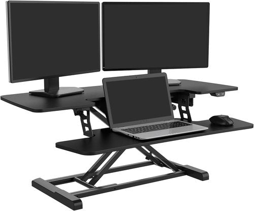 FLEXISPOT 40" Electric Height Adjustable Standing Desk - Motorized with Drawer & Quick Release Keyboard Tray for Home/Office