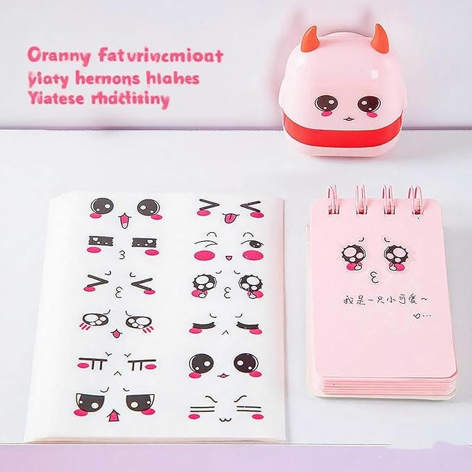 360Pcs Cute Cartoon Face Stickers for for Halloween, Christmas and Valentine's Day Daily Life, Expression Stickers with Colorful Eyes Nose Mouth Creative Stationery Sticker(Cute)