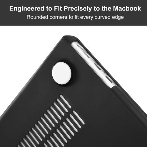 EooCoo MacBook Air 15-Inch Case - Premium Matte Finish with Color-Changing Effect | Slim Protective Cover - Black