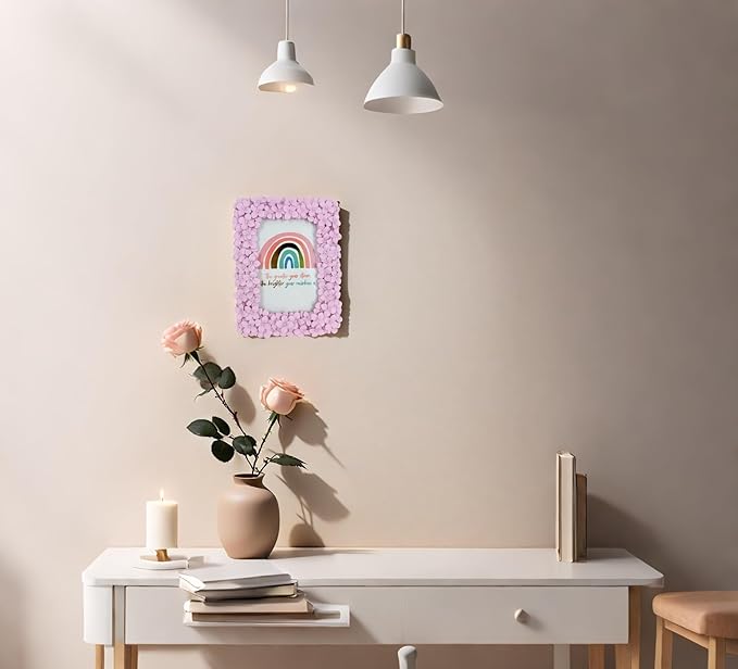4x6 Ornate Pink Picture Frame Embossed Flowers Retro Resin Photo Frames 4 x 6 Floral Home Decor for Tabletop and Wall with Glass Front(Pink)