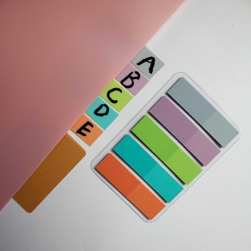 ELII 500 PCS Clear Sticky Index Tabs - Perfect for Annotating Books & Organizing Notebooks