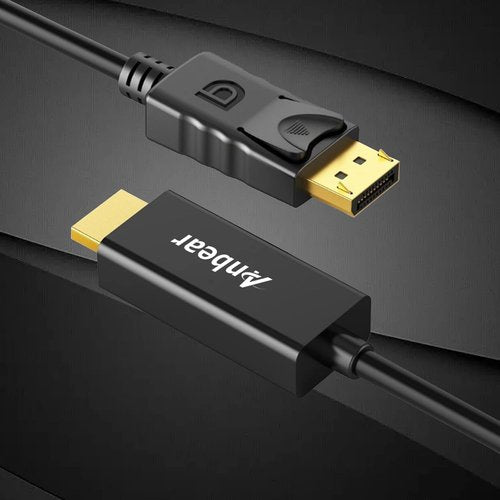 Gold Plated DisplayPort to HDMI Cable - 6 Feet Male to Male for Desktops & Laptops | 10 Pack