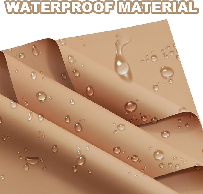 DEWJDFSC 20 Sheets Flower Wrapping Paper,Waterproof Floral Korean Bouquet Wrapping Paper, Florist Supplies, Suitable for Flowers Gift Packaging (Pure Brown)
