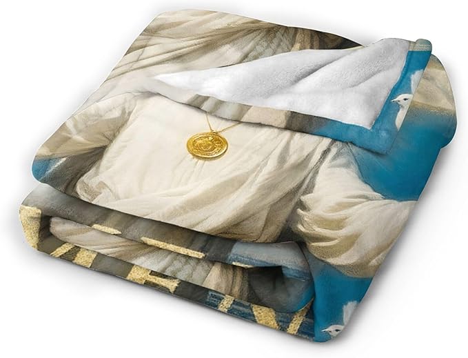 Jesus Blanket Christian Throw Blanket God Faith Religious Soft Cozy Fleece Fuzzy Stuffed Plush Flannel Gifts for Girls Women Boys Kids Adults 50"X60"
