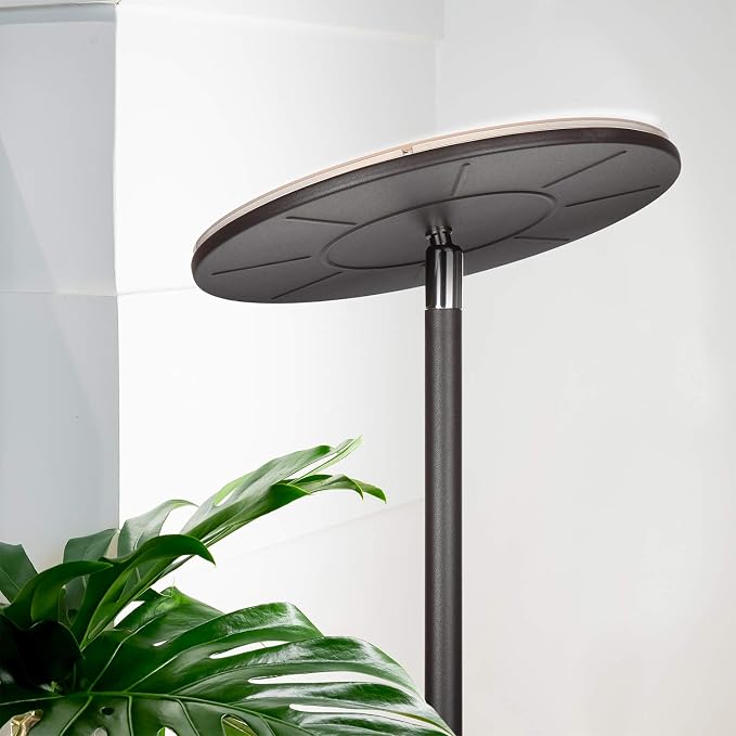 Brightech Sky LED Floor lamp, Torchiere Super Bright Floor Lamp for Living Room Decor & Office - Dimmable, Tall Standing Lamp with Warm Light for Bedroom & Reading - Bronze